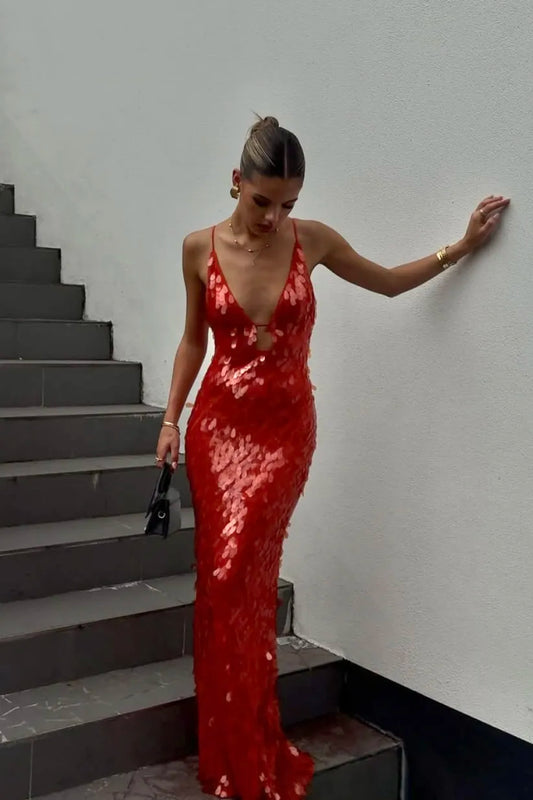 Kailani | Sequin Maxi Lange Jurk