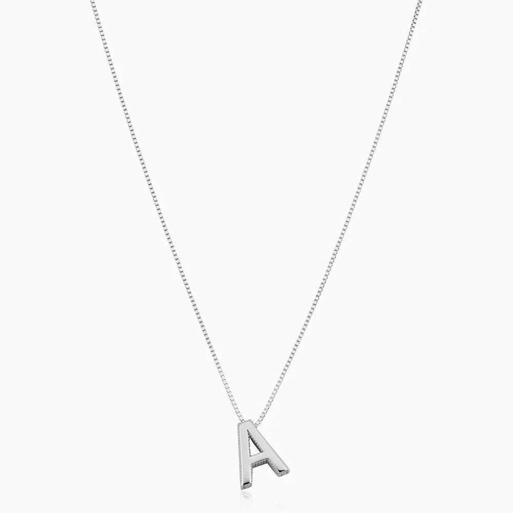 Love Letter Initiaal Ketting | Witgoud