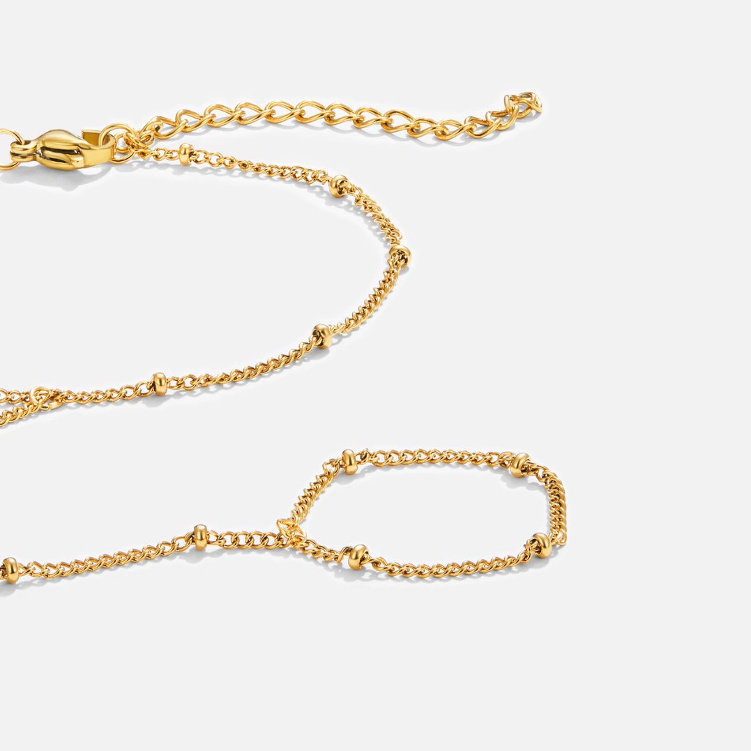 Chic Hand Chain Armband | Goud