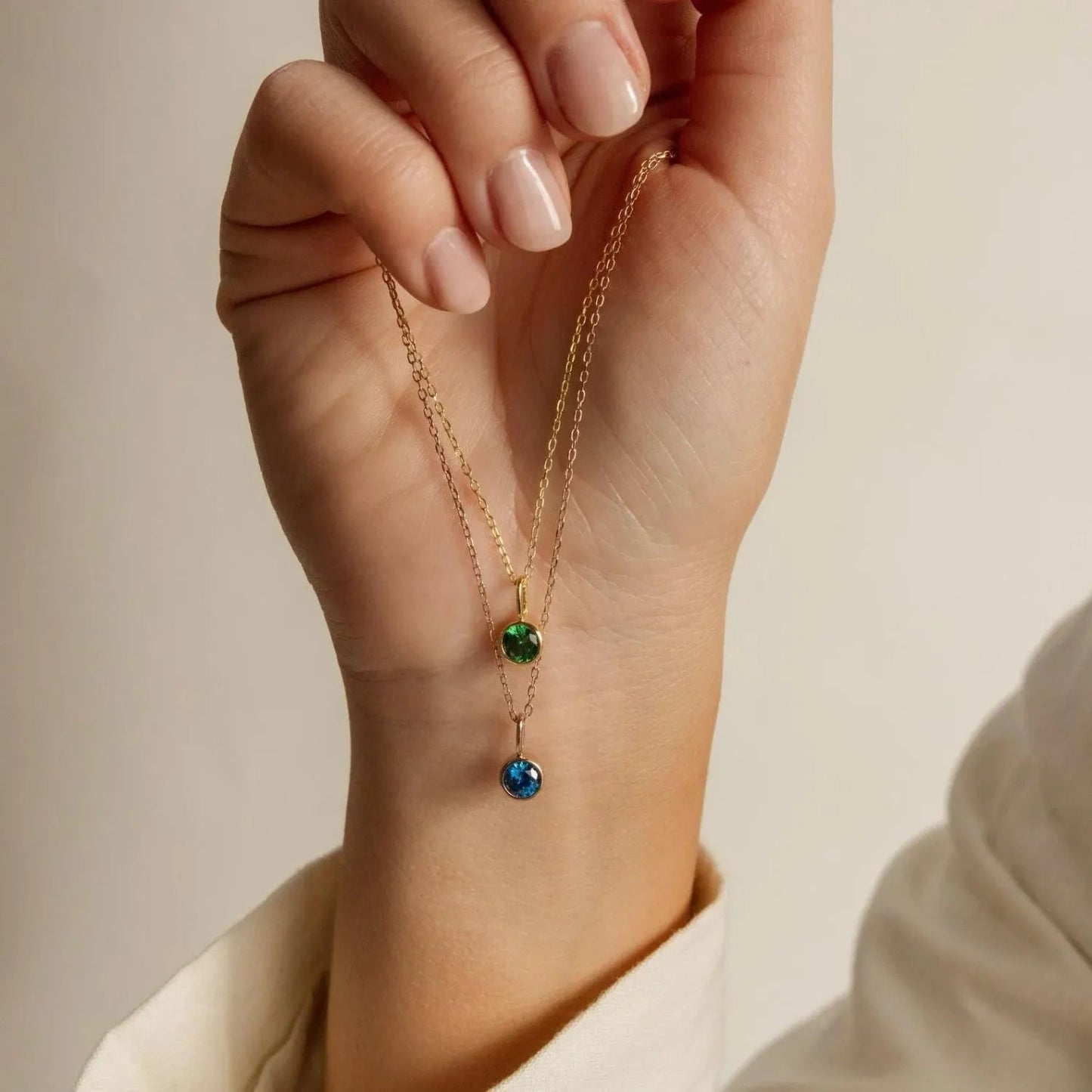 Geboortesteen Ketting | Goud