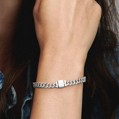 Moissanite Cuban Armband | Goud