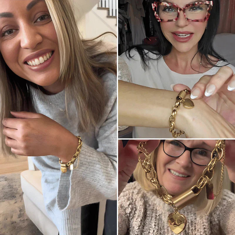Heartened Chunky Armband | Goud