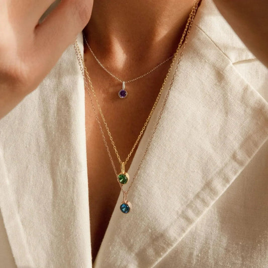 Geboortesteen Ketting | Goud
