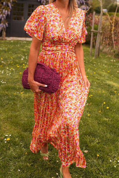 Pauline™ | Lange jurk met bloemen