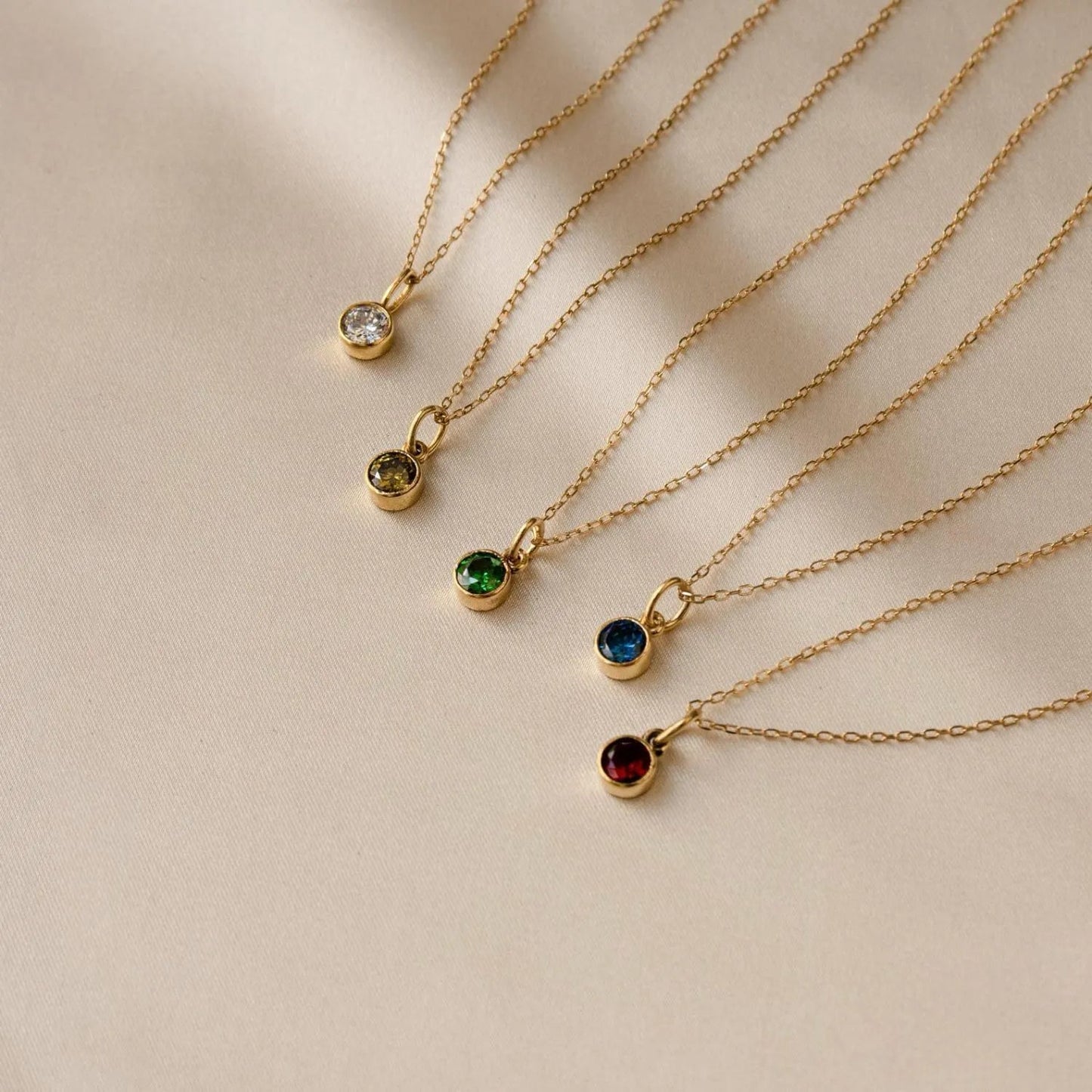 Geboortesteen Ketting | Goud