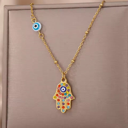 Ketting met Gekleurde Figurine | Goud