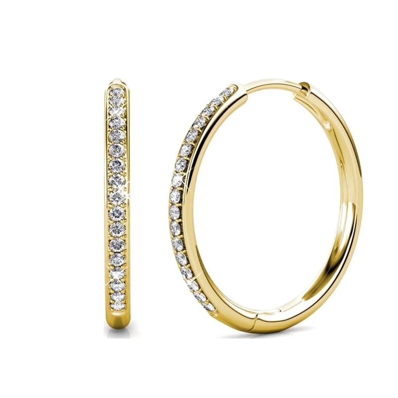 Sorel Pavé Oorbellen  | Witgoud