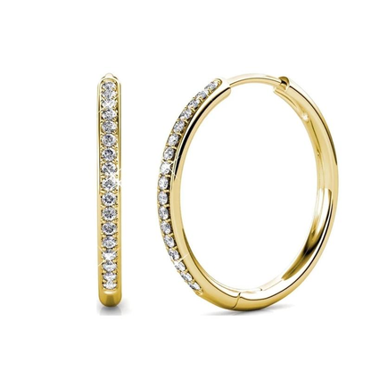 Sorel Pavé Oorbellen  | Witgoud