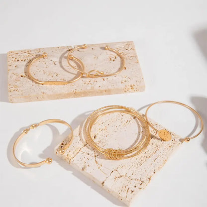 Knotted Elegance Armbandenset | Goud