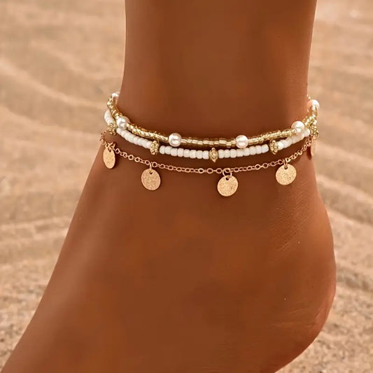Coastal Charm Enkelband Set  | Goud