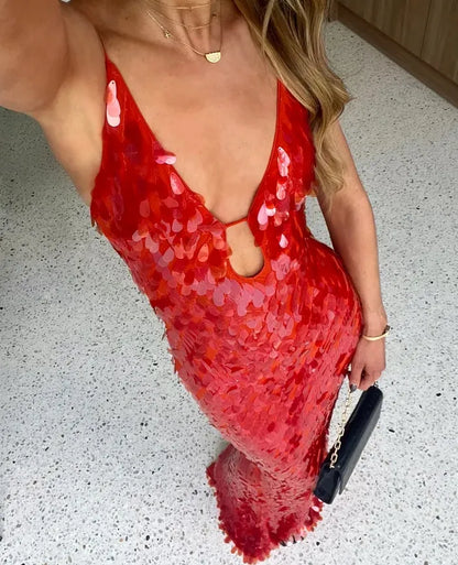 Kailani | Sequin Maxi Lange Jurk