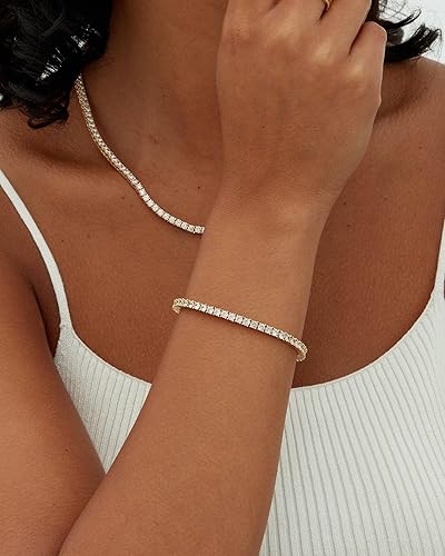 Moissanite Tennis Armband | Goud