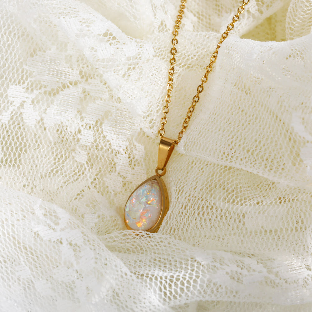 Opal Steen Ketting | Goud