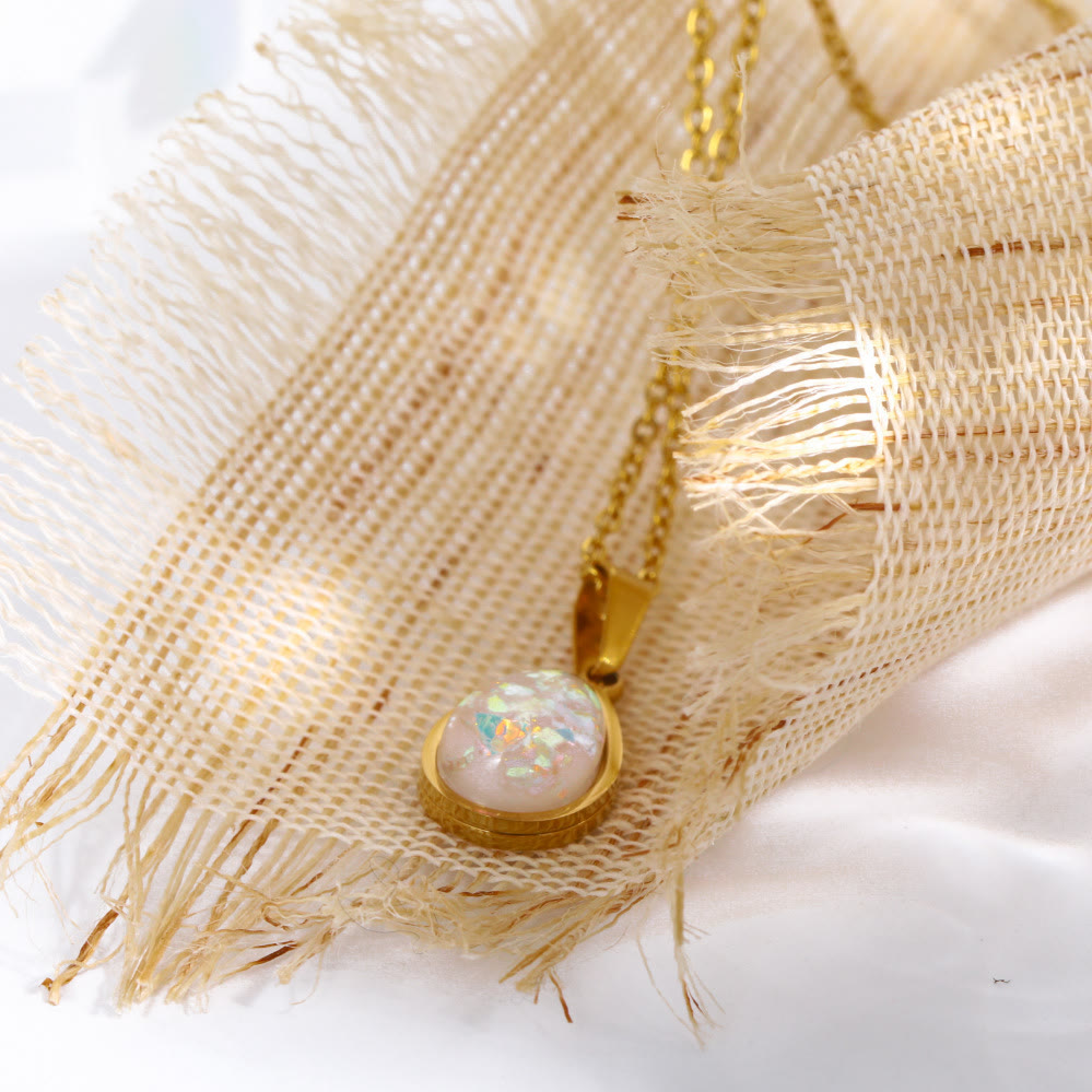 Opal Steen Ketting | Goud