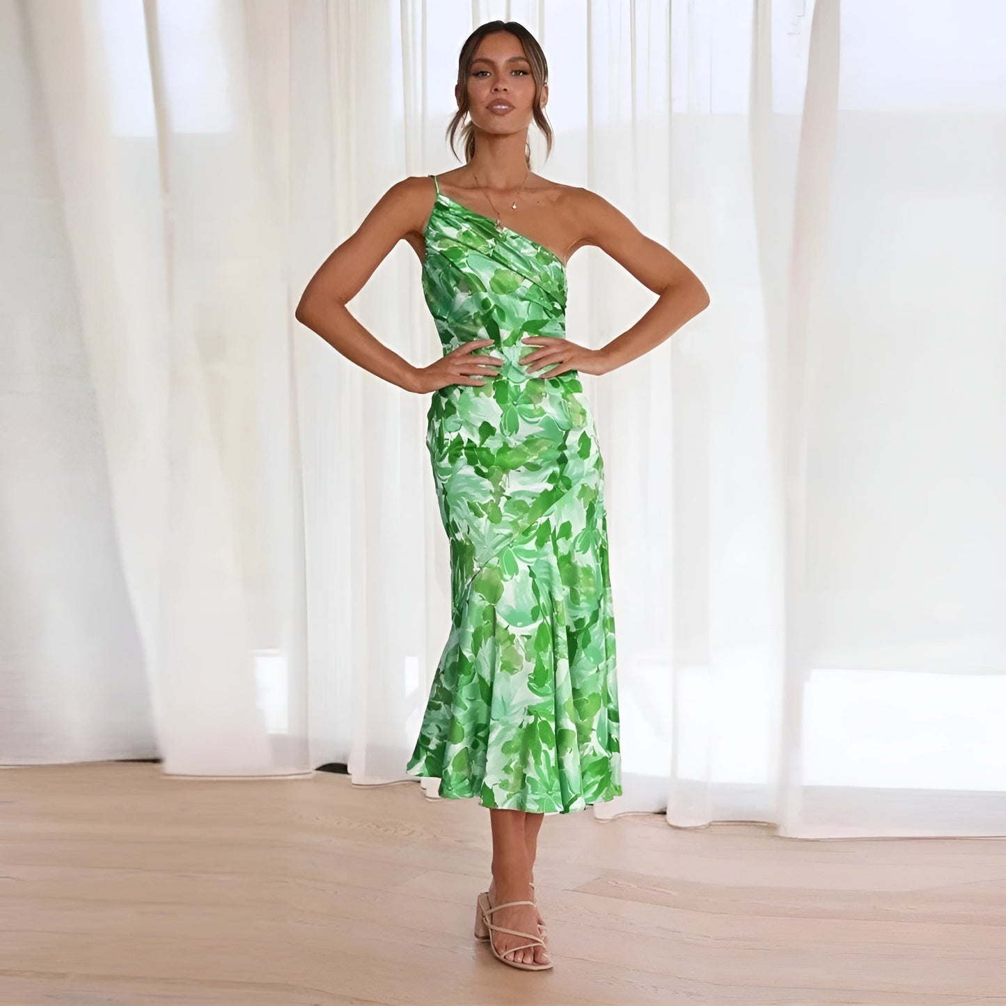 Norelia® | Elegante Maxi-jurk met Bloemenprint