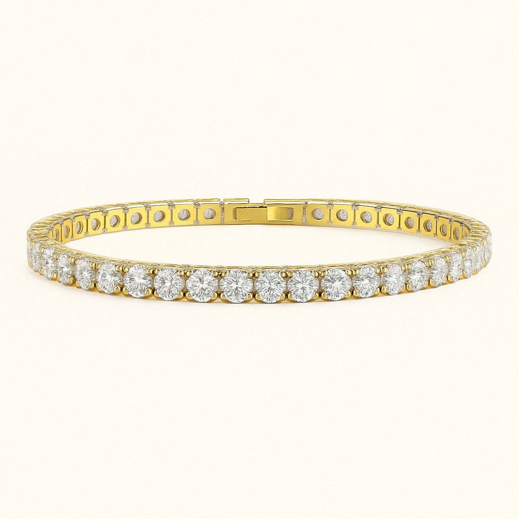 Armband Met Zirkonia Steentjes | Goud