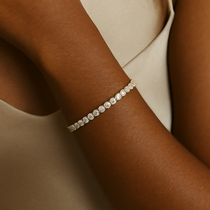 Armband Met Zirkonia Steentjes | Goud