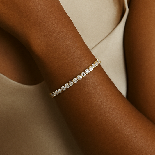 Armband Met Zirkonia Steentjes | Goud