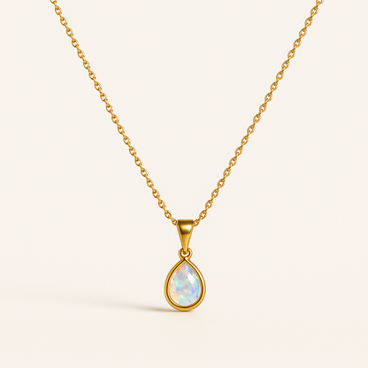 Opal Steen Ketting | Goud
