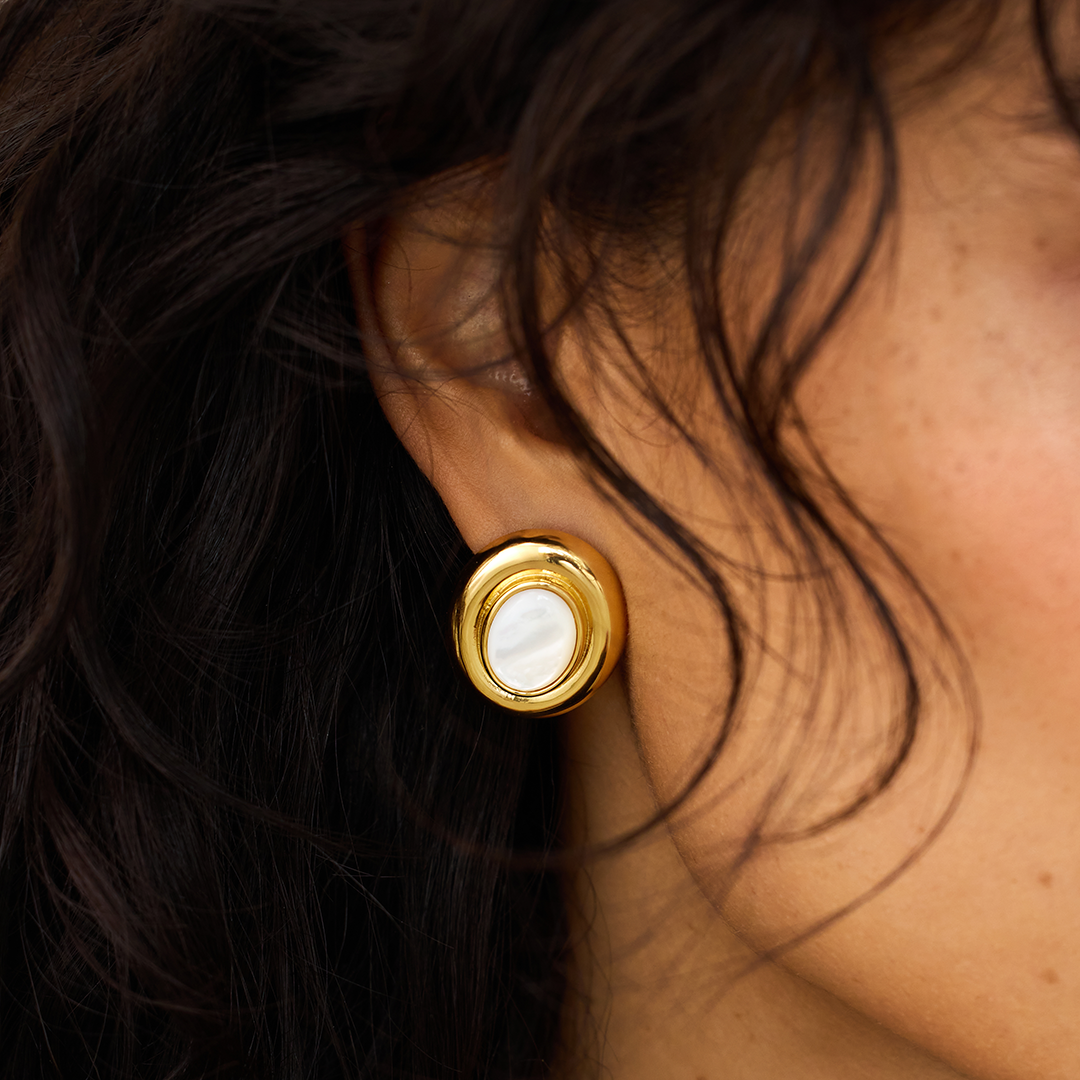 Giselle Pearl Oorbellen | Goud