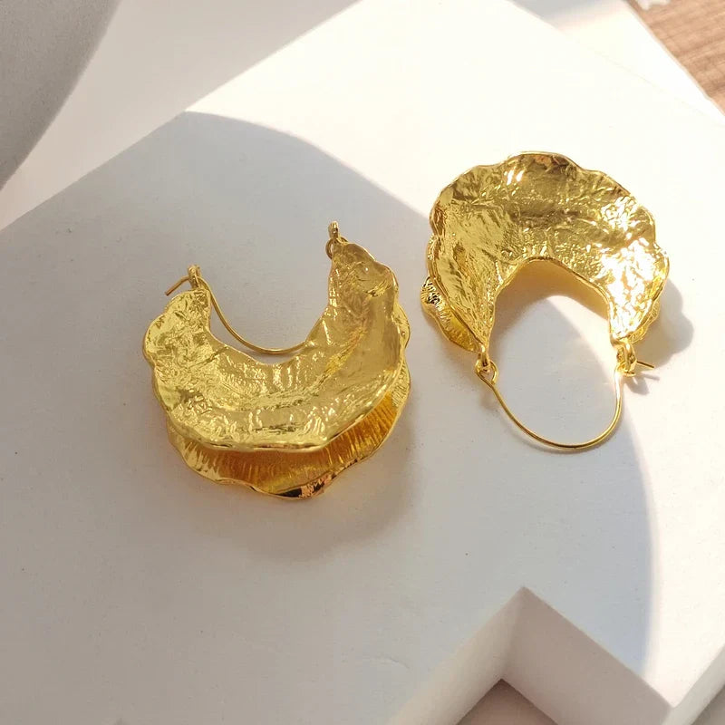 Halve Pompoen Oorbellen | Goud