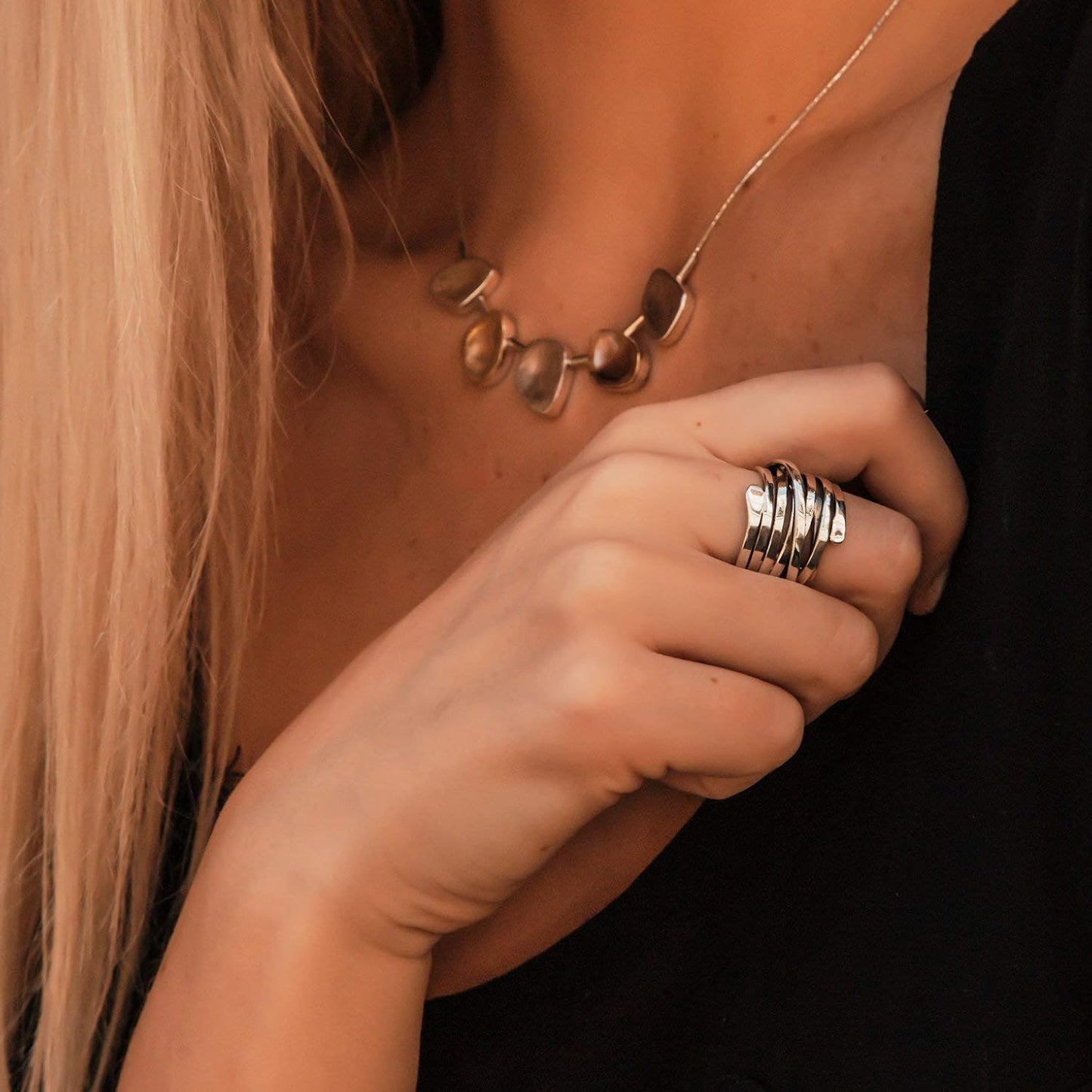 Bliss – Vintage Zilveren Brede Ring