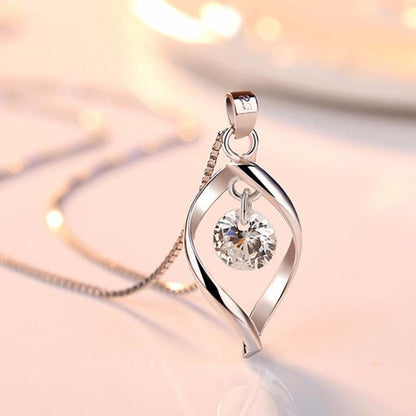 Zilveren Zirkonia Kristal Hanger