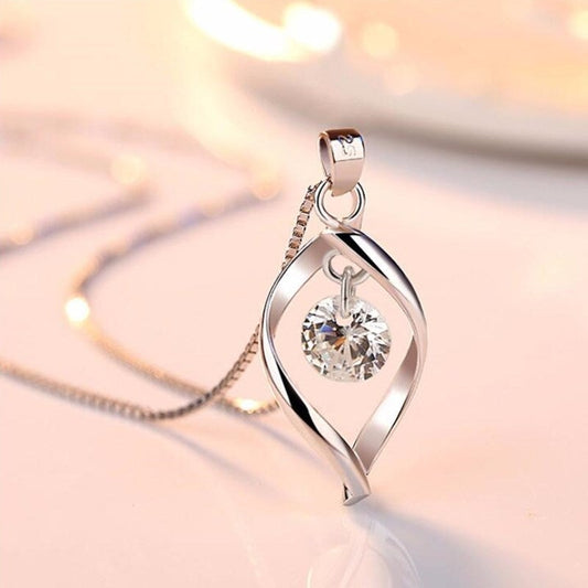 Zilveren Zirkonia Kristal Hanger