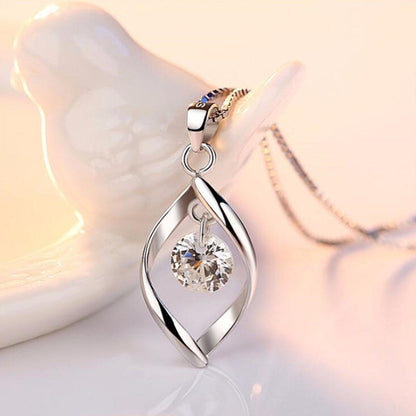 Zilveren Zirkonia Kristal Hanger