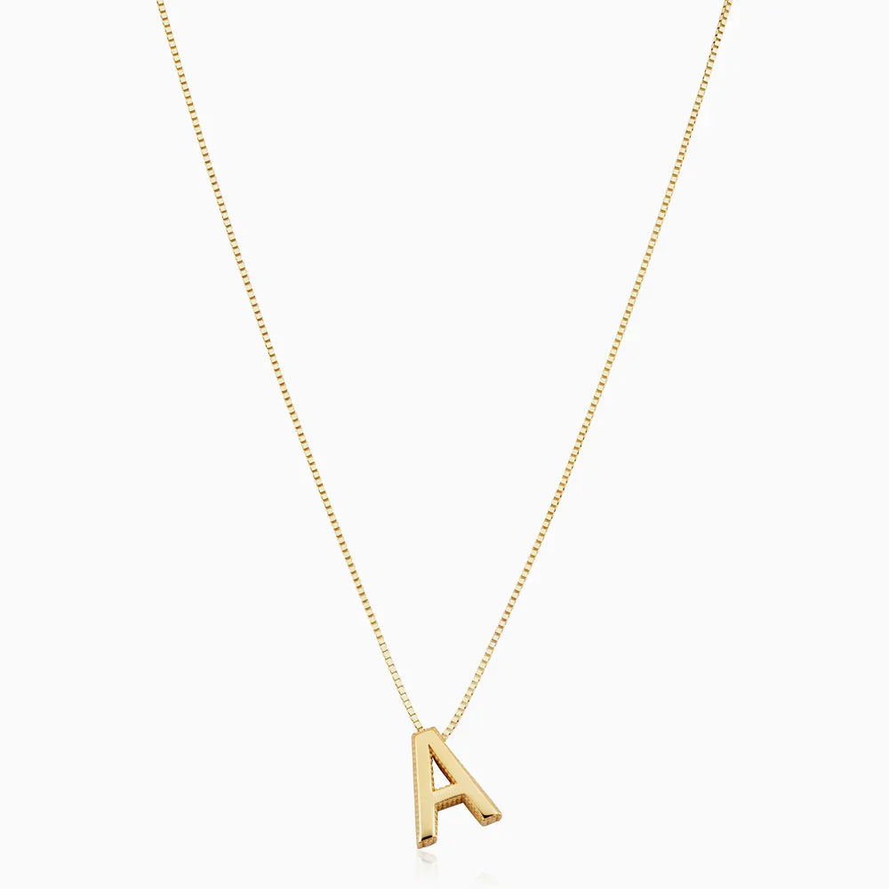 Love Letter Initiaal Ketting | Witgoud