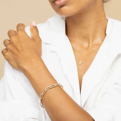 Love Letter Initiaal Ketting | Witgoud