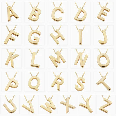 Love Letter Initiaal Ketting | Witgoud