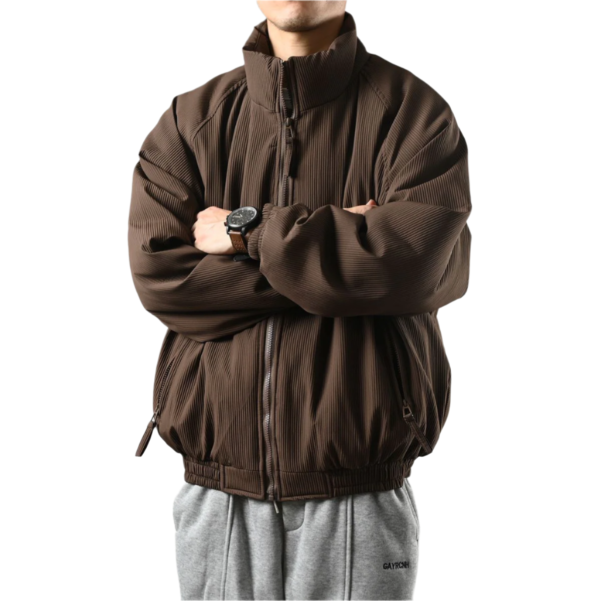 RidgeCord Jacket | Warme corduroy puffer voor heren