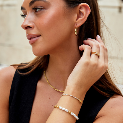 Niyah Crystal Armband | Goud