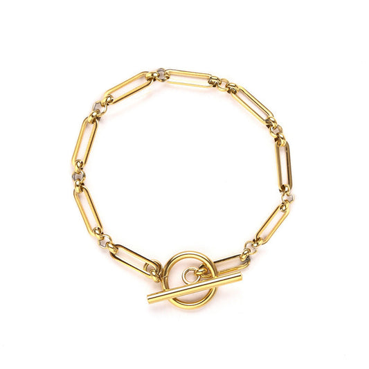 Link T-Bar Armband | Goud