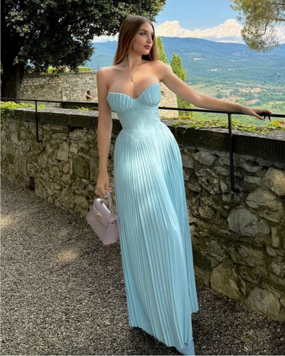 Xanthe | Radiant Pleated Gown