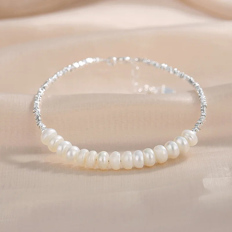 Zilveren Parel Armband