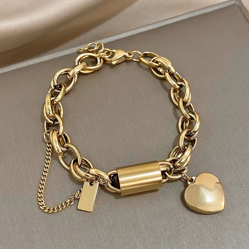 Heartened Chunky Armband | Goud