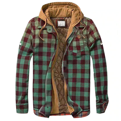 Milan | Geruite patchwork jas met capuchon