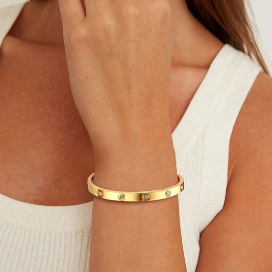 Luxe Armband met Zirkonia | Goud
