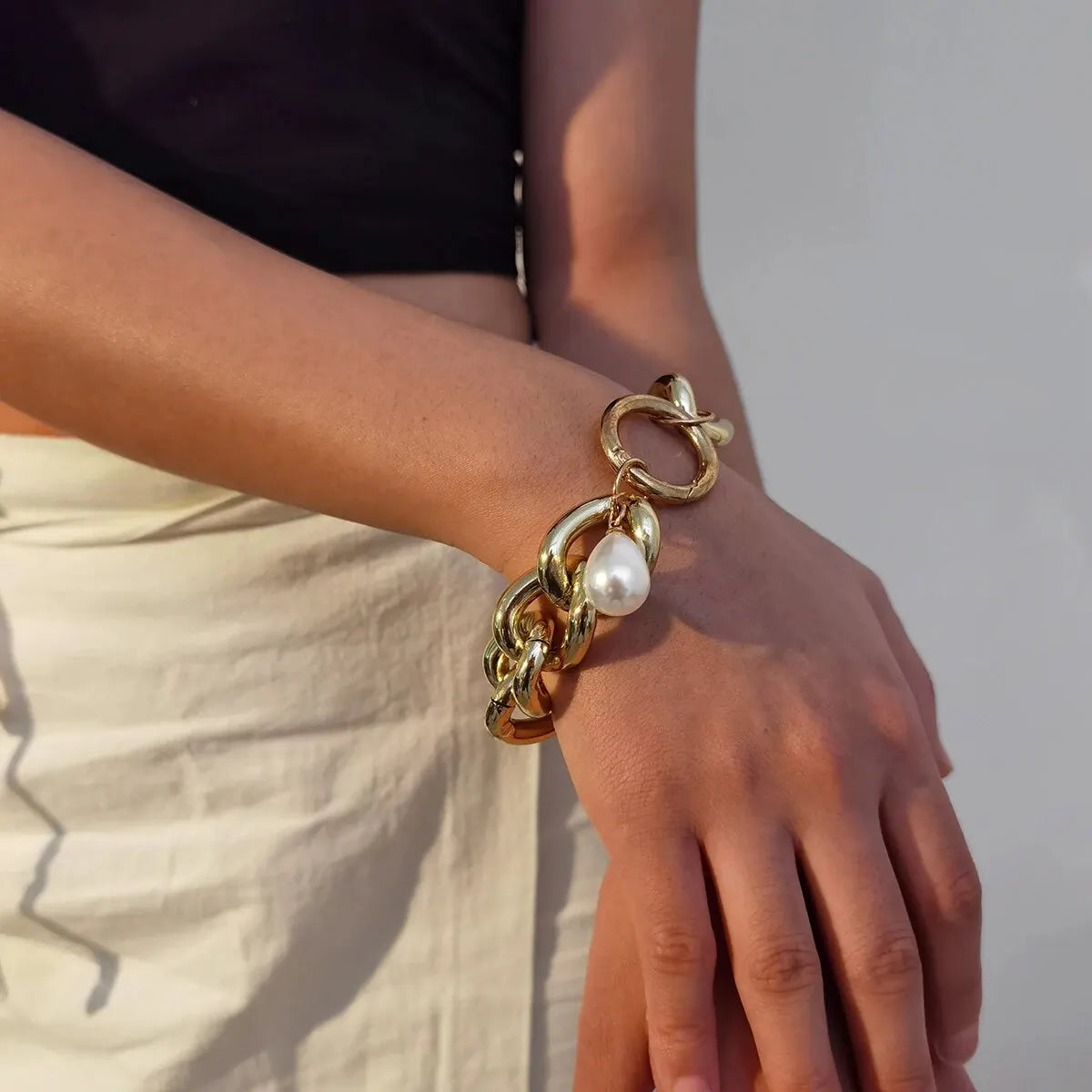 Parelstijl Armband | Goud