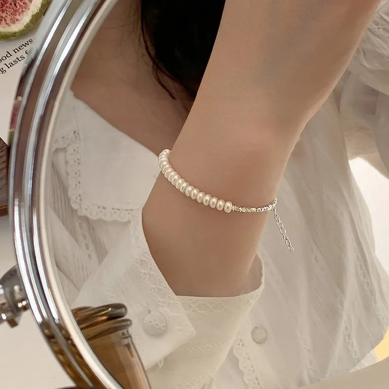 Zilveren Parel Armband