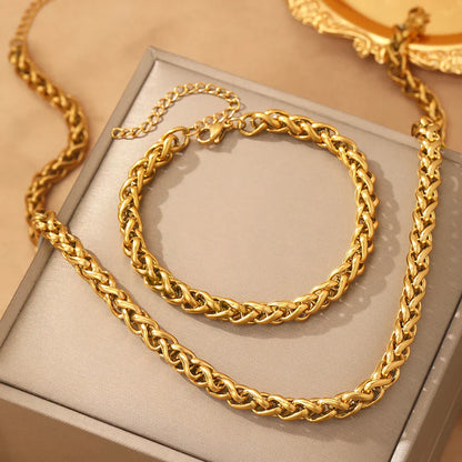 Armband & Ketting Sieradenset | Goud