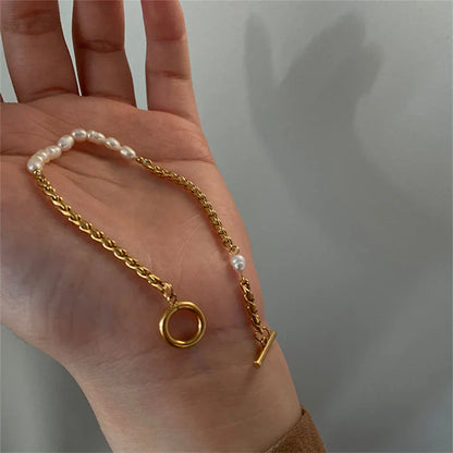 Parel armband | Goud