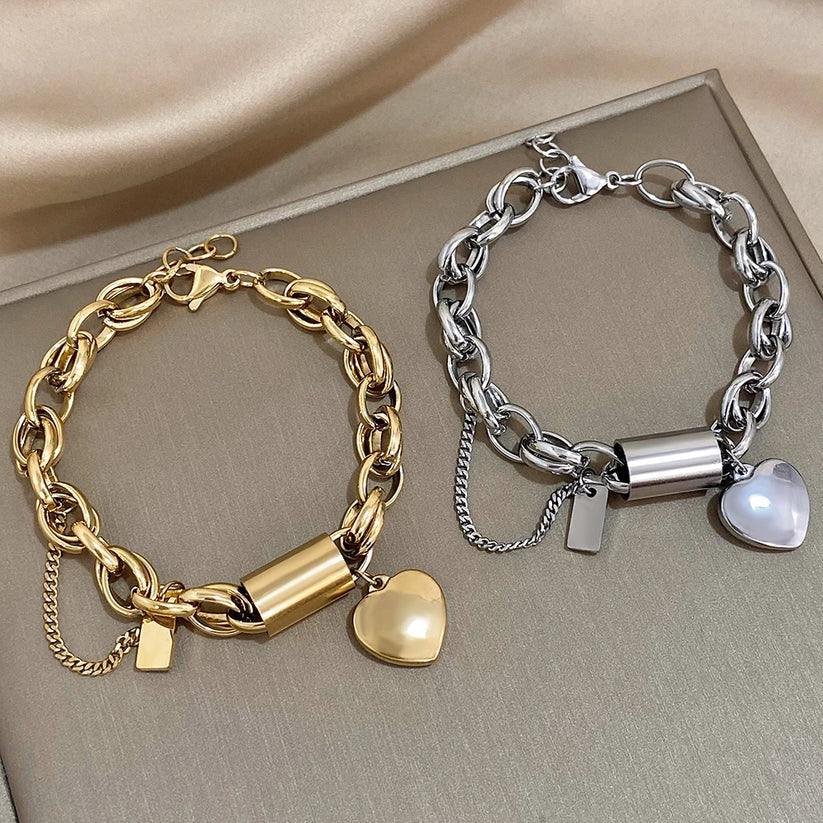 Heartened Chunky Armband | Goud