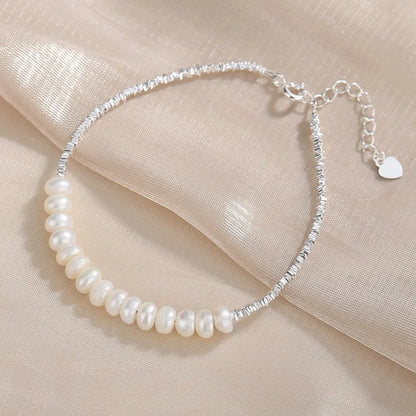 Zilveren Parel Armband