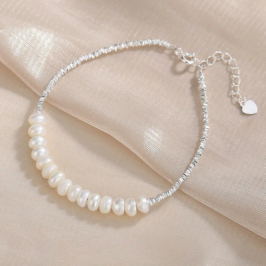 Zilveren Parel Armband