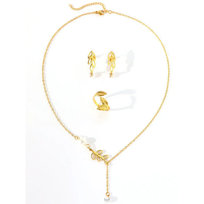 Sieradenset Met Parel | Goud