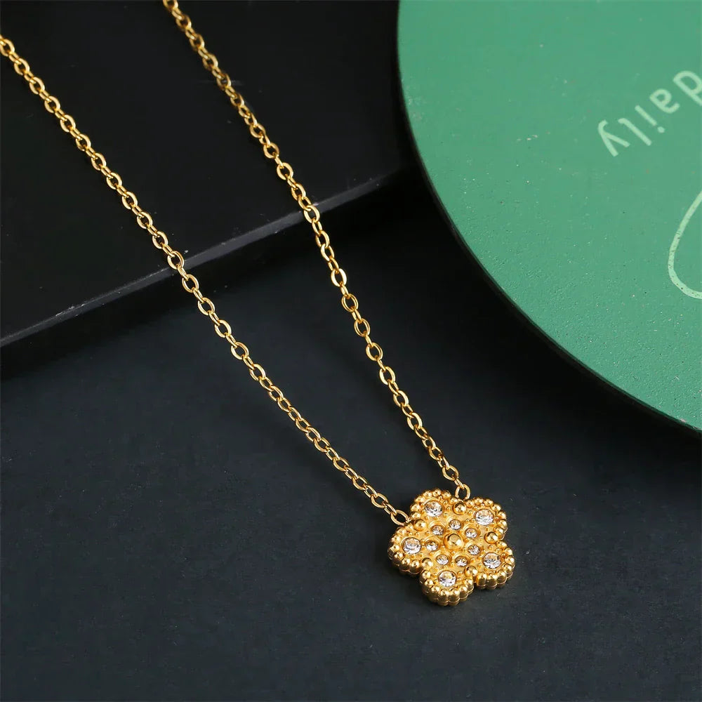 Sieradenset Met Bloemenmotief | Goud