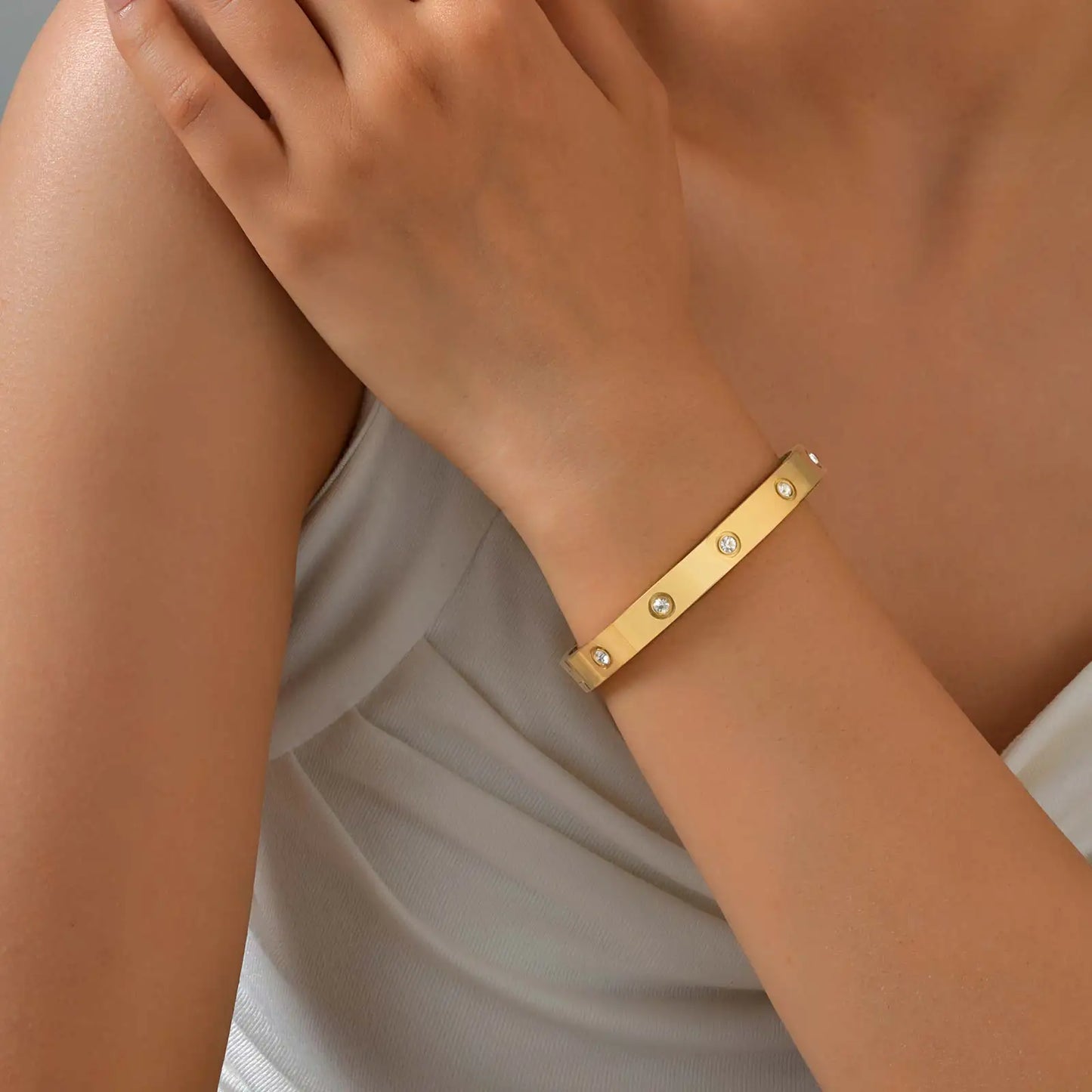 Luxe Armband met Zirkonia | Goud